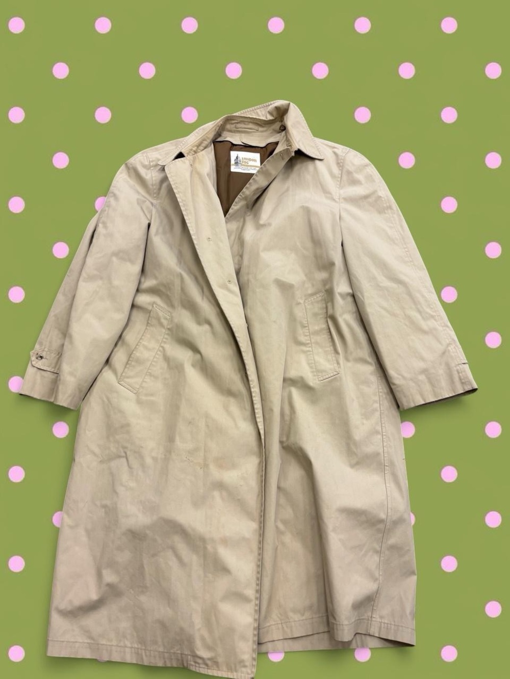 London Fog Beige Trench Coat - Classic Men’s Overcoat